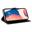 Leather Book Case iPhone 16 Pro - tok, fekete