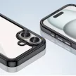 Outer Space Case with Gel Frame iPhone 16 - tok, fekete