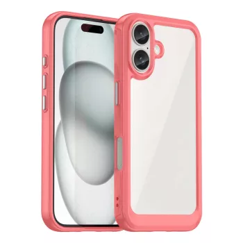 Outer Space Case with Gel Frame iPhone 16 - tok, piros