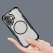 Leading Series MagSafe Silicone Case iPhone 16 - tok, fekete