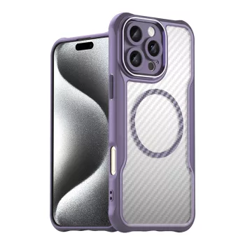   Leading Series MagSafe Silicone Case iPhone 16 Pro - tok, lila