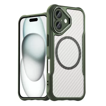 Leading Series MagSafe Silicone Case iPhone 16 - tok, zöld