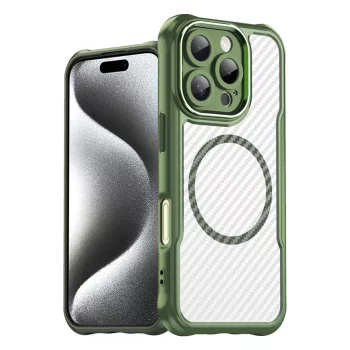   Leading Series MagSafe Silicone Case iPhone 16 Pro - tok, zöld