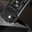 Hybrid Armor Camshield iPhone 16 ütésálló hátlap, tok, fekete