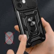 Hybrid Armor Camshield iPhone 16 ütésálló hátlap, tok, fekete