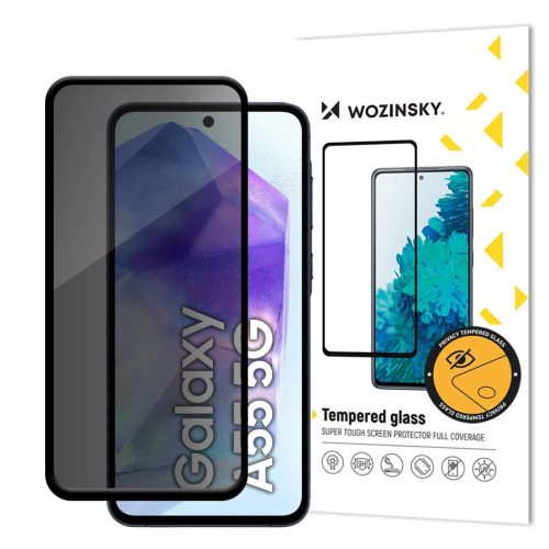 Wozinsky Privacy Glass tempered glass Samsung Galaxy S25 with Anti Spy privacy filter betekintésvédő üvegfólia