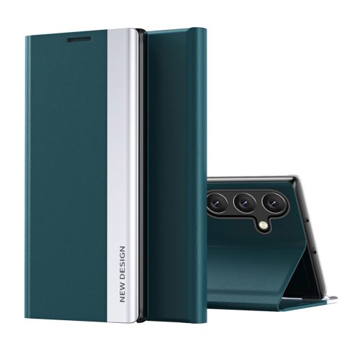 Sleep Case Pro Samsung Galaxy S25 Case with Flip and Stand tok, zöld