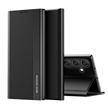   Sleep Case Pro Samsung Galaxy S25 Case with Flip and Stand tok, fekete