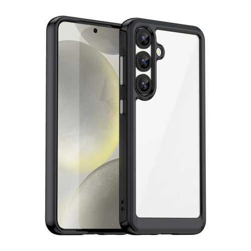 Outer Space Case with Gel Frame Samsung Galaxy S25 tok, fekete