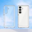 Outer Space Case with Gel Frame Samsung Galaxy S25 Clear tok, fekete