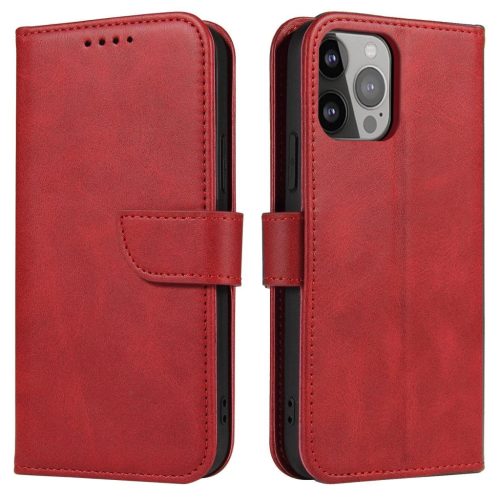 Magnet Case with Flip Samsung Galaxy S25 Plus tok, piros