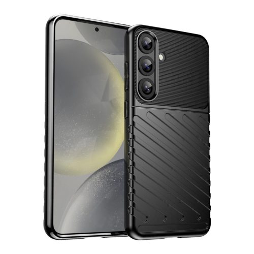 Thunder Case Samsung Galaxy S25 Plus Silicone Armored Case ütésálló tok, fekete