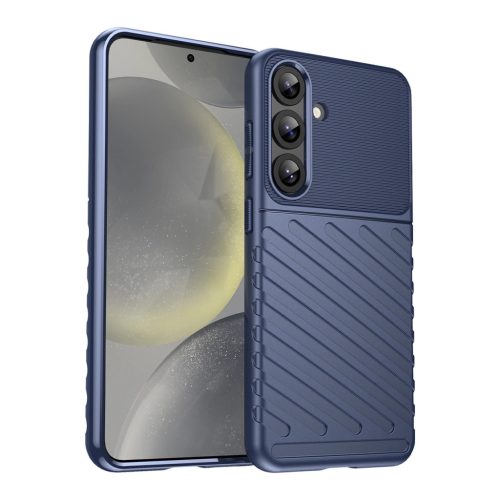 Thunder Case Samsung Galaxy S25 Plus Silicone Armored Case ütésálló tok, kék