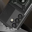 Hybrid Armor Camshield with Camera Cover and Metal Ring Samsung Galaxy S25 Plus tok, fekete