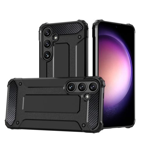 Hybrid Armor Case Samsung Galaxy S25 Plus tok, fekete