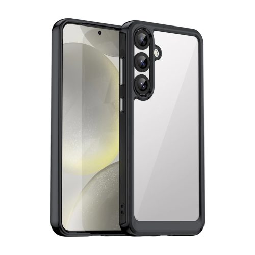 Outer Space Case with Gel Frame Samsung Galaxy S25 Plus tok, fekete