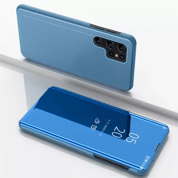   Clear View Case Samsung Galaxy S25 Ultra Flip Cover tok, kék