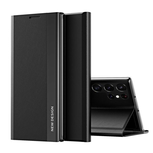 Sleep Case Pro Samsung Galaxy S25 Ultra Case with Flip and Stand tok, fekete