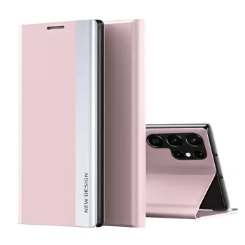   Sleep Case Pro Samsung Galaxy S25 Ultra Case with Flip and Stand tok, rózsaszín