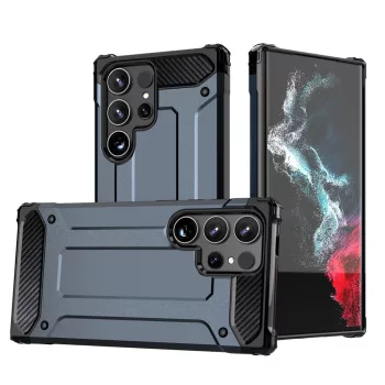   Hybrid Armor Case Samsung Galaxy S25 Ultra Armotok, piros Hybrid Case tok, kék