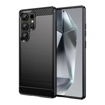 Carbon Case Samsung Galaxy S25 Ultra tok, fekete