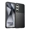Thunder Case Samsung Galaxy S24 FE Silicone Armotok, piros Cover tok, fekete