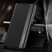 Sleep Case Pro Samsung Galaxy S24 FE Case Flip and Stand tok, fekete