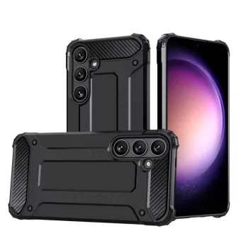   Hybrid Armor Case Samsung Galaxy S24 FE Armotok, piros Hybrid Case tok, fekete