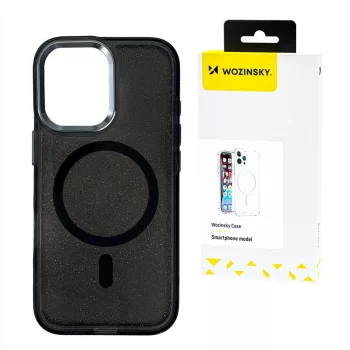   Wozinsky Glitter Case Mag Safe Samsung Galaxy S25 Plus tok, fekete