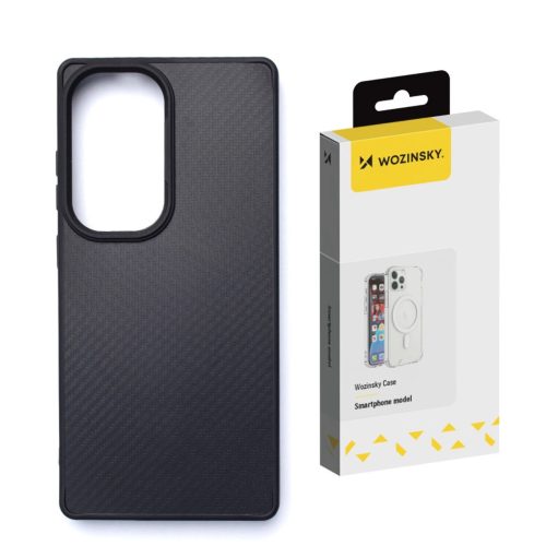 Wozinsky Carbon Fiber Case MagSafe Samsung Galaxy S25 Plus tok, fekete
