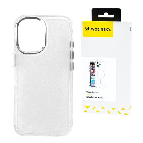 Wozinsky Glitter Case Samsung Galaxy S25 tok, átlátszó
