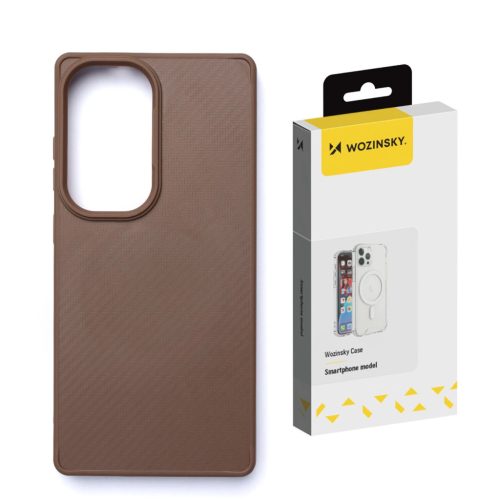 Wozinsky Carbon Fiber Case MagSafe Samsung Galaxy S25 tok, barna