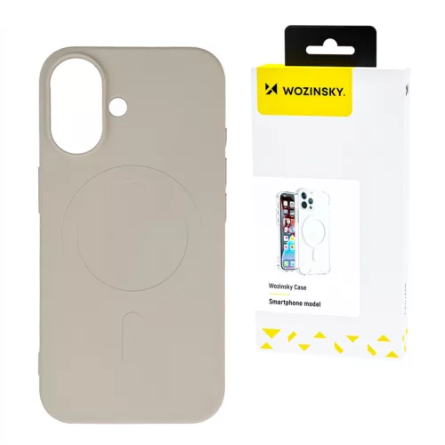 Wozinsky Liquid Silicone Case MagSafe Samsung Galaxy S24 FE tok, bézs