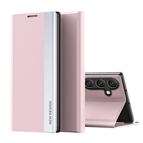 New Sleep Case Flip Cover Stand Function Samsung Galaxy A56 tok, rózsaszín