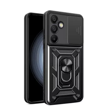   Hybrid Armor Camshield Stand and Camera Cover Samsung Galaxy A56 tok, fekete