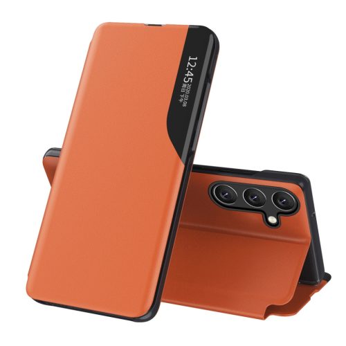 Eco Leather View Case elegant case with flap and stand function Samsung Galaxy A26 - tok, narancssárga
