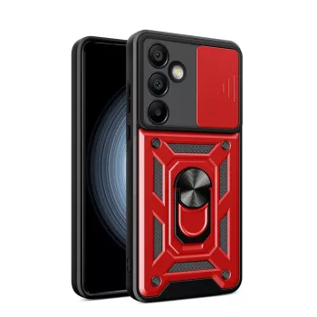   Hybrid Armor Camshield with Stand and Camera Cover Samsung Galaxy A26 tok, piros