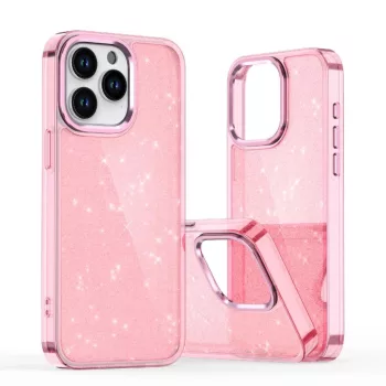 Glitter Case iPhone 16e tok, rózsaszín