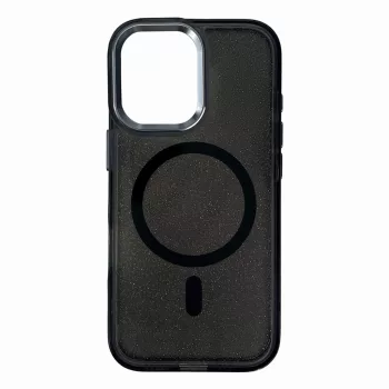 Glitter Case MagSafe iPhone 16e tok, fekete