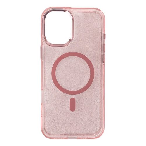 Glitter Case MagSafe iPhone 16e tok, rózsaszín