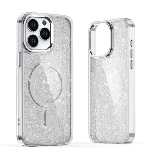 Glitter Case MagSafe iPhone 16e tok, fehér
