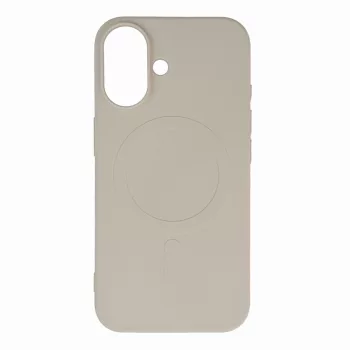 Liquid Silicone Case MagSafe iPhone 16e tok, bézs