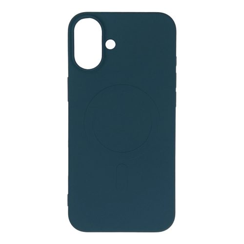 Liquid Silicone Case MagSafe iPhone 16e tok, kék