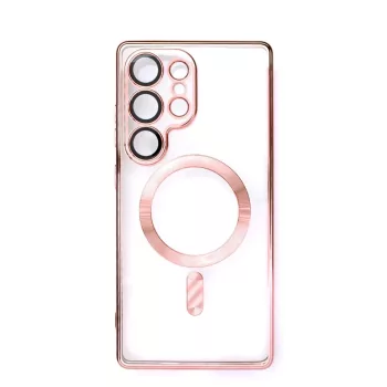 Electroplated Case MagSafe iPhone 16e tok, rózsaszín
