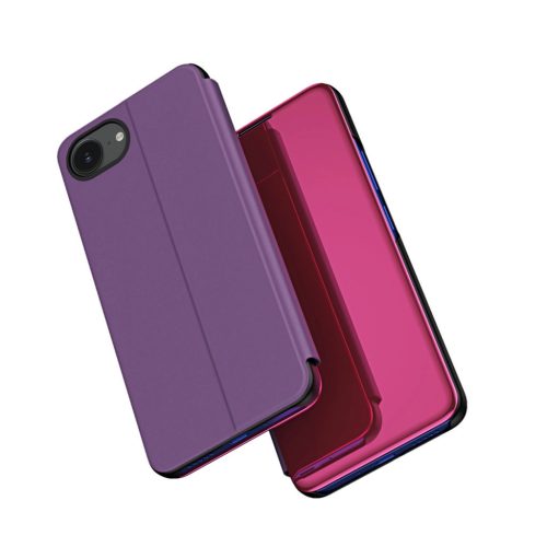 Clear View Case iPhone 16e Flip Cover tok, rózsaszín