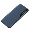 Eco Leather View Case elegant case flap and stand iPhone 16e tok, kék