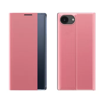 New Sleep Case iPhone 16e Flip Cover Stand tok, rózsaszín