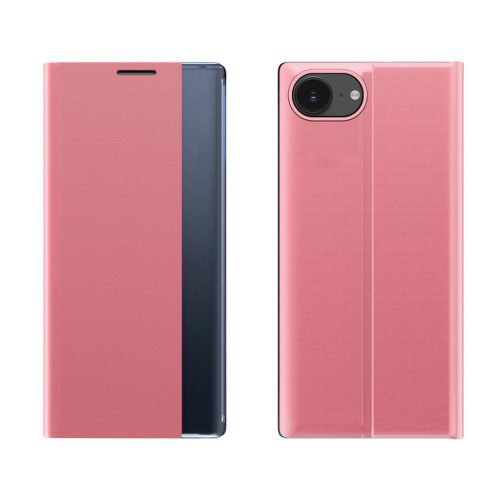 New Sleep Case iPhone 16e Flip Cover Stand tok, rózsaszín