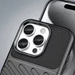 Thunder Case iPhone 16e Silicone Armored Cover tok, fekete