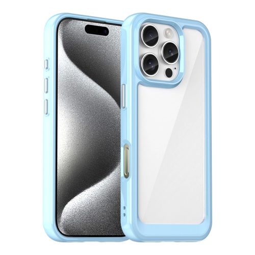 Outer Space Case iPhone 16e Flexible Frame Cover tok, kék